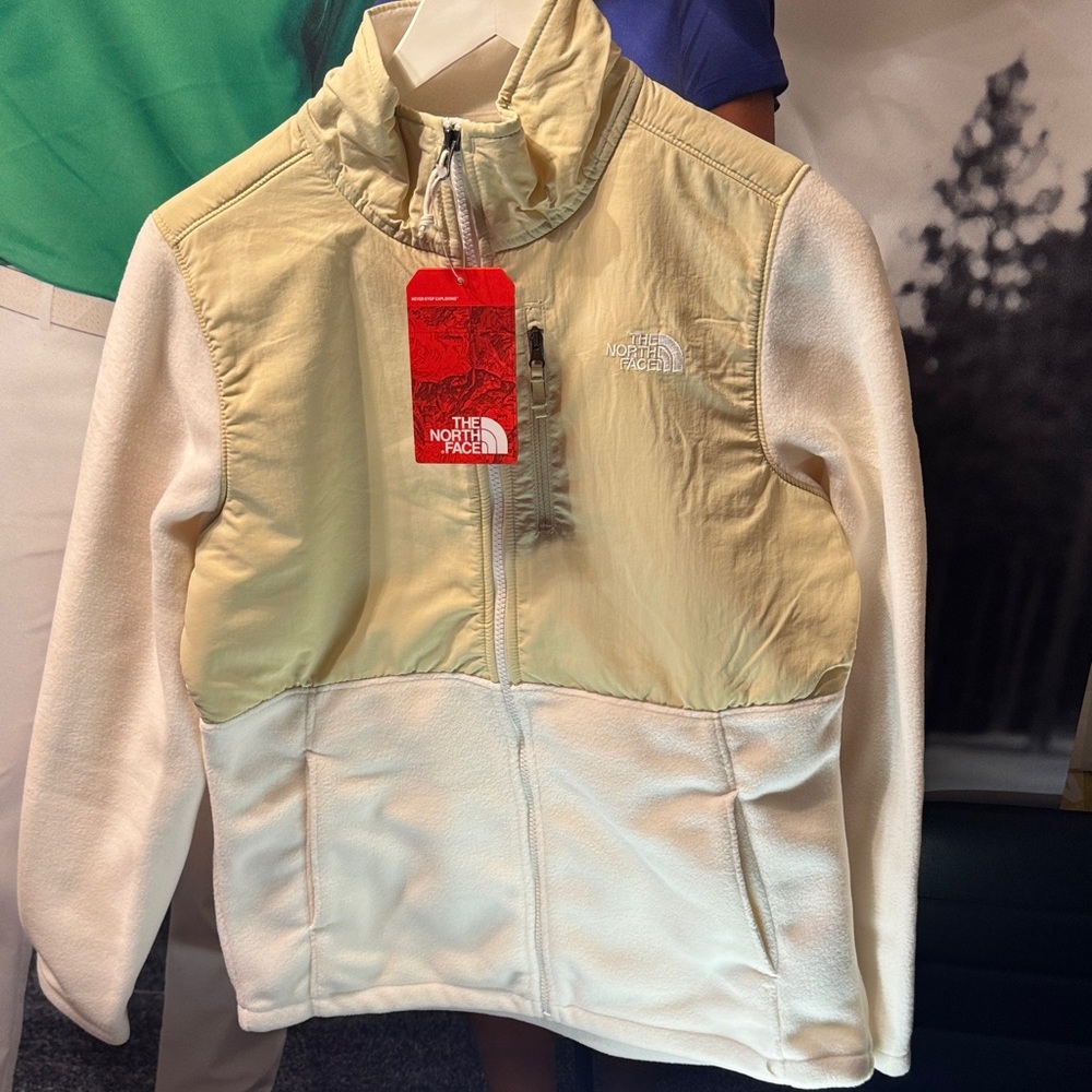 The North Face Cream and Tan Fleece Jacket